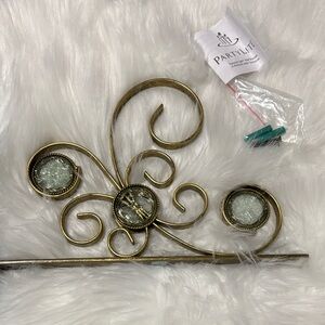 PartyLite Gold and Glass Swirl Wall Hook